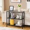 Skinny Sofa Table with Drawers and Mesh Shelves, Narrow Hallway Table
